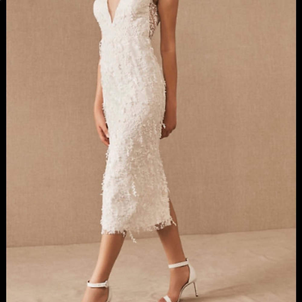 jenny by jenny yoo white marisol dress size 4